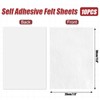 Bonsicoky 10 Pack Self Adhesive Felt Sheets - White Felt