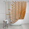 Mid Century Modern Shower Curtain, Abstract Minimalist Sun Aesthetic Bath