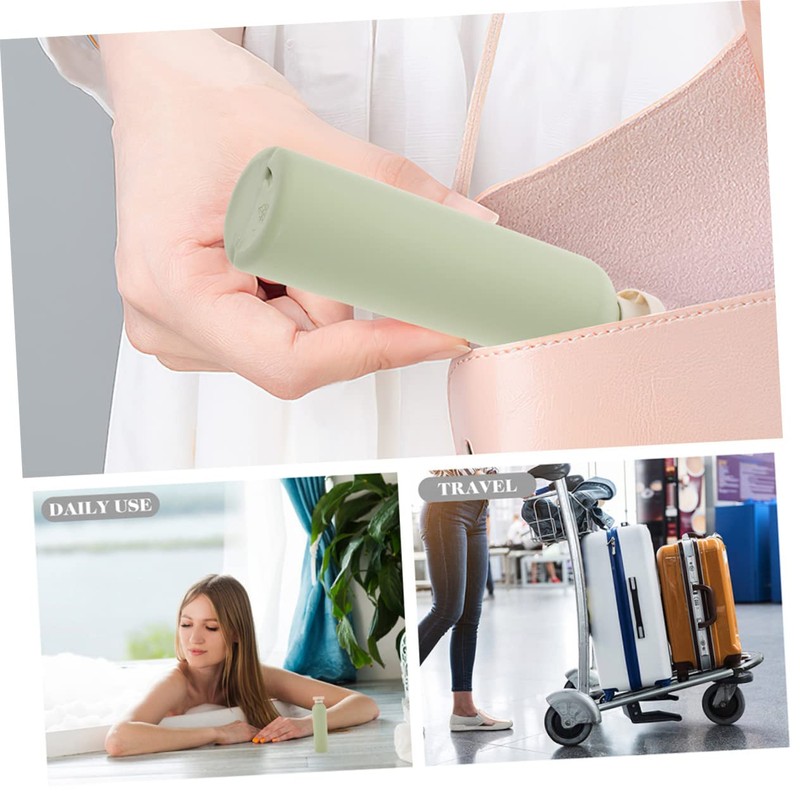 WOONEKY 2pcs Flip Cap Travel Bottles Portable Toiletry Containers for