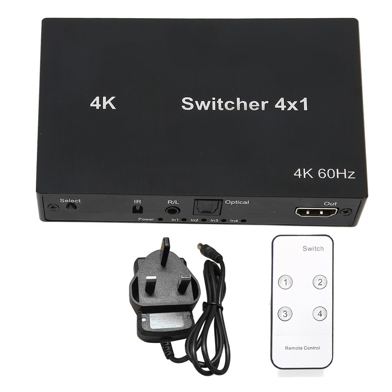 4Kx2K HD Multimedia Interface Switch 4X1 Mouse Keyboard Control Video