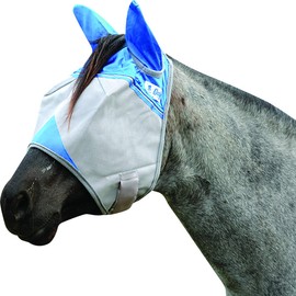 Cashel Crusader Horse Fly Mask with Ears for Charity, Blue, Arabian