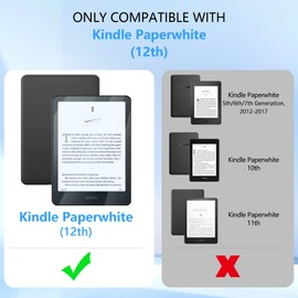 2 Pack Anti Blue Light Screen Protector for Kindle Paperwhite 7 Inch All-new (12th Generation, 2024) for Kindle Paperwhite Signature Edition 7 Inch (12th Gen),Eye Protection Premium PET Film