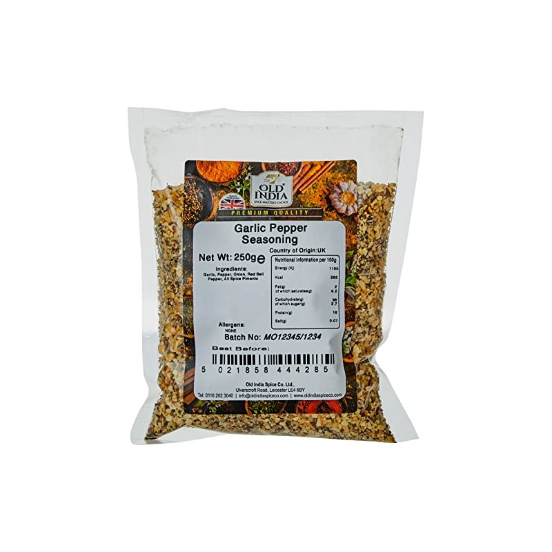 Old India Garlic Pepper Seasoning 250g