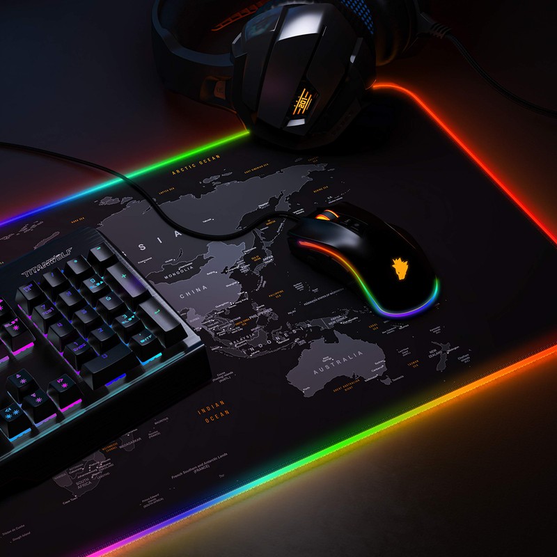DE RGB Mouse Pads World Map