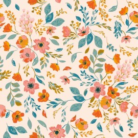 Clothworks Stephanie Floral Y4226-38 Light Coral