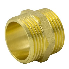 VARIOSAN Double nipple, AG/AG, brass, suitable for drinking water