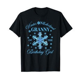 Granny of The Birthday Girl Snowflakes Winter Onederland T-Shirt