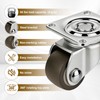 Luxinika 8 Pack Mini Caster Wheels 1/2 Inch Low Profile