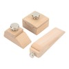 3 Piece Wooden Hand Sanding Block Natural Handmade Hook and