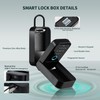 Moquin Smart Lock Box for House Keys, Fingerprint Lockbox Bluetooth