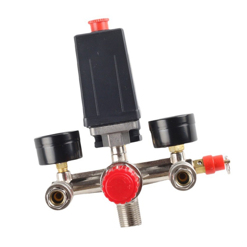 Air Compressor Pressure Switch with Dual Gauge Pump Pressure Control