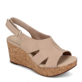 Clarks womens Annadel Bari Platform, Sand Nubuck, 5.5 US
