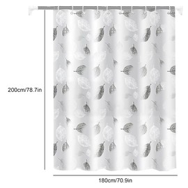 Helweet Bathroom Curtain, Shower Curtains, Curtain for Shower, Waterproof Shower Curtains, Bath Curtain for Bathroom, Shower Curtain Anti-Mould, Shower Curtains for Shower, Bath Curtains, 180 x 200 cm