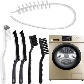 Washing Machine Cleaning Brush Kits,Front Load Washer Cleaner Tools Accessories-1 Pcs Drum Laundry Cleaner Brush and 5 Pcs Crevice Cleaning Brush for Tight Spaces and Washer Rubber Seal