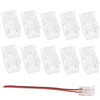 MNFPSJB 10Pcs 2 Pin 8mm COB LED Strip Light Connectors