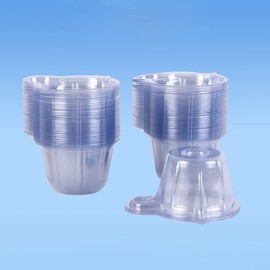 HugeDE 120 Pcs 40ml Plastic Resin Mixing Cups Clear Paint Mixing Cups Transparent Stirring Container Mini Liquids Pouring Cups for Crafts DIY