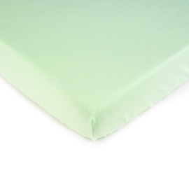 SheetWorld Fitted 100% Cotton Jersey Stroller Bassinet Sheet 13 x 29, Soft Mint, Made in USA