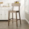 Boraam Torino Bar Height Wood Kitchen Bar Stool - Barnwood