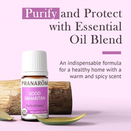 Pranarom - Good Samaritan Essential Oil Blend (5ml) - Cinnamon Leaf, Lemon, Rosemary, Eucalyptus, Clove Bud - 100% Pure Essential Oil for Diffusing and Cleaning | USDA and ECOCERT Certified Organic