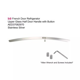 Unbranded LG AED37082970 Refrigerator Glass Half Door Handle With Button New Silver Color