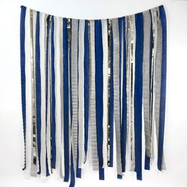 8 Rolls Silver Crepe Paper Streamers, Wedding Birthday Baby Shower Party Decoration, Rainbow DIY Supplies, Living Room Bedroom Decor