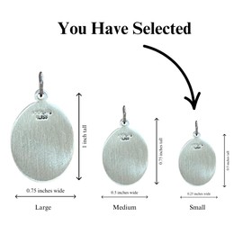 F.A. Dumont Sterling Silver St. Rita of Cascia Pendant with 18" Stainless Steel Lite Curb Chain. Patron Saint of Loneliness/Lost Causes