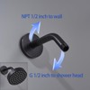 Wall Mounted Shower Arm Extension Head Holder Stainless Stee for