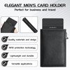 Men's Slim Card Case with RFID Protection, Practical Wallet for