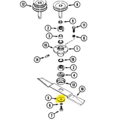 CASE, CASE INGERSOLL, INGERSOLL C31452 Case Ingersoll Washer Spacers X3 For RM Right Hand Discharge Mower Decks