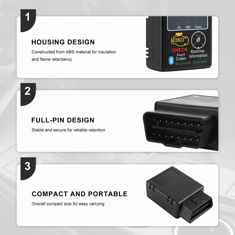 Gdnecad OBDII Car Diagnostic Scanner, Engine Fault Code Reader Bluetooth