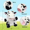 Easfan Cow Hand Puppet with Movable Mouth Interactive Storytelling Cute