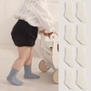 QIYIENDIAN 5 Pairs Toddler Crew Socks Soft Cotton Socks Elastic