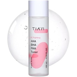 TIAM AC Fighting AHA BHA PHA Toner, 6.08 fl oz, Gentle Exfoliating Toner for Pore Care & Skin Texture with Panthenol, Suitable for All Skin Types, Korean Skin Care
