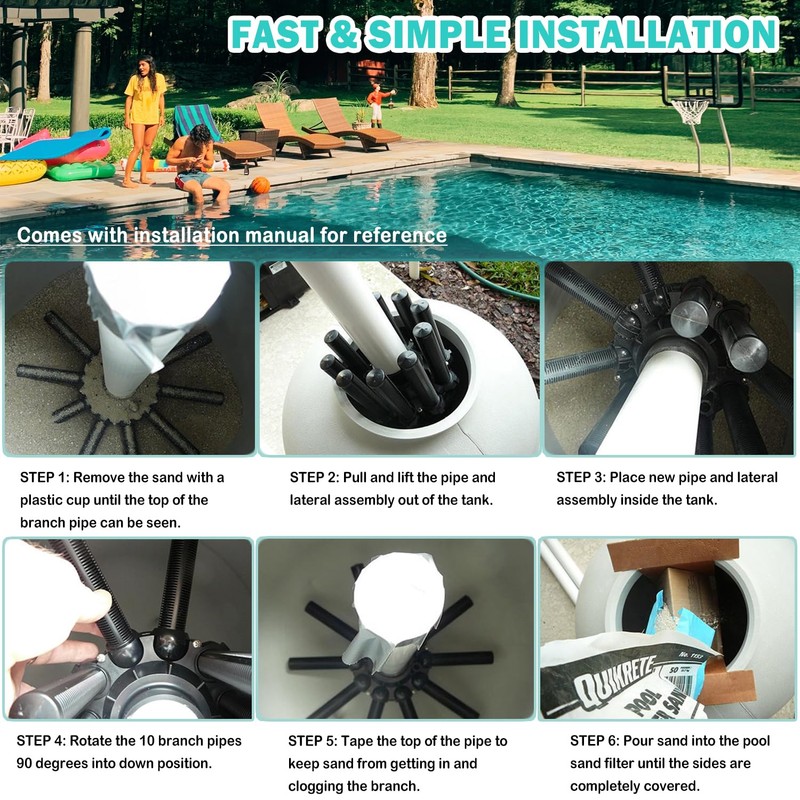 Bonbo SX180DA Lateral Assembly with Center Pipe Replacement for Hayward