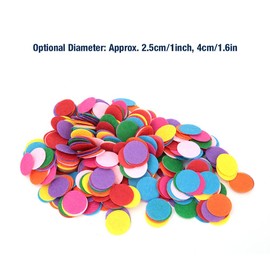 Pack of 500 Colourful Round Confetti, 2.5 cm Glitter Foil Paper Confetti Multicoloured Sequins Confetti Table Decoration for Wedding Valentine's Day Birthday