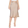 Verdusa Women's Elegant High Waist Satin A Line Flared Midi