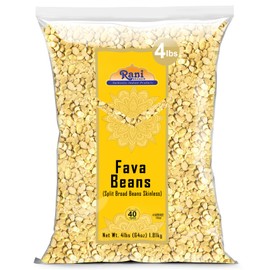 Rani Fava Beans (Split Broad Beans Skinless) 64oz (4lbs) 1.81kg Bulk ~ All Natural | Gluten Friendly | Non-GMO | Kosher | Vegan | Product of USA