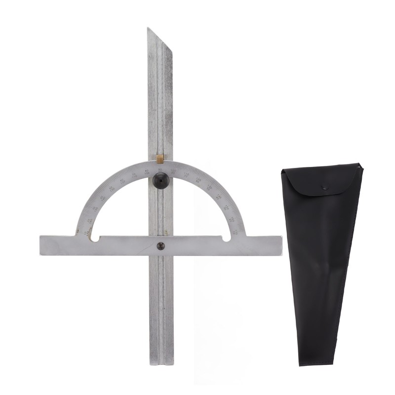 Woodworking Protractor Carbon Steel High Accuracy Easy Read Portable Adjustable