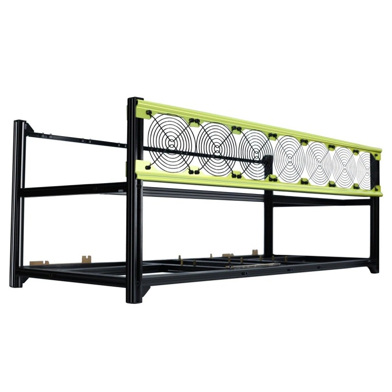Veddha Miner 8 GPU Open Air Aluminum Mining Rig Frame
