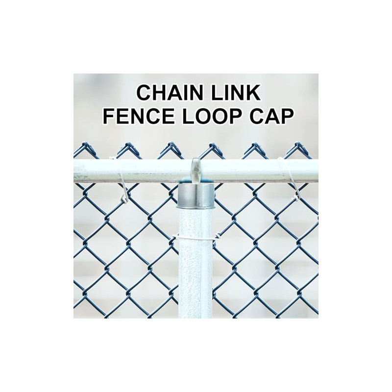Therwen 12 Pack Chain Link Fence Ring Cap for 2-3/8"
