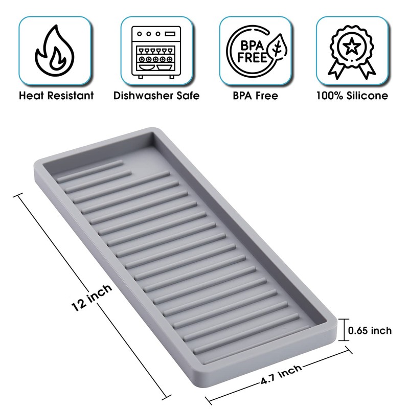 Cheer Collection Soap and Sponge Holder - Silicone Non-Slip Kitchen