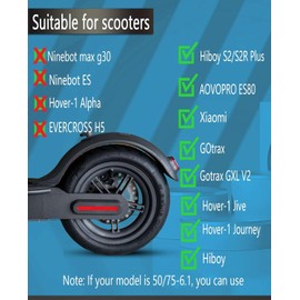 GYL 50/75-6.1 Scooter Tires, 8.5 Inches Outer Tyre Replacement for Gotrax GXL V2 XR Apex XL Hiboy S2 MAX Xiaomi M365 Pro 2 Hover-1 Electric Scooter, 8.5 In 8 1/2 Front Rear Thickened Wheel 2Pcs