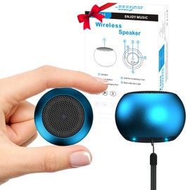 SEVENKA 2 Bluetooth Mini Speakers, 3W Small Portable Wireless Speaker with Lanyard, Water Resistant, Wireless Stereo Pairing, Rechargeable Metal Mini Speakers for Phone, Tablet, Built-in Microphone