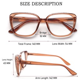 BLOEXCLU Reading Glasses for Women Blue Light Blocking Readers Anti Eyestrain Computer Fashion Eyeglasses Spring Hinge (5 Mixed A, 2.5, x)