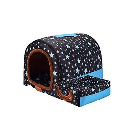 Pet Beds Warm Big Dog House, Comfortable Pet Kennel Mat for Dogs, Washable Puppies, Collapsible Cat Bed (Color  Black, Size  Large) (Black Small)     