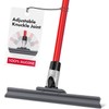 Silicone Floor Squeegee with 55-Inch Long Handle, 12-Inch Single Cast