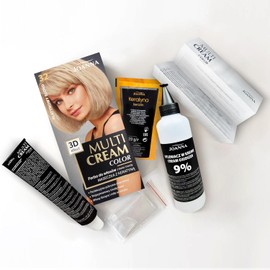 Joanna Multi Cream Colour Hair Colour for Women - Provides Long Lasting Colour - 3D Depth Effect - Covers Grey Hair - Root Colour - Colour Platinum Blonde 32 - Complete Set