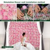 RIDDSEE Flowers Wall Backdrop 6PCS 16.5x16.5 Inch Floral Wall Panel
