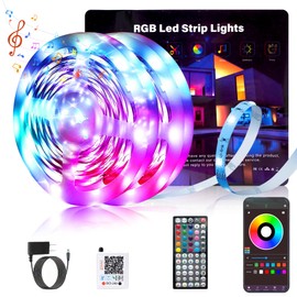 Ledagic Led Lights for Bedroom 100 ft (2 Rolls), 720Leds Super Bright RGB Led Strip Lights with 60 Keys Remote and App Control, Music Sync Color Changing Lights for Room, Party, Home Decor