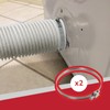 SPARES2GO Extra Long Vent Hose & Screw Clips Kit for